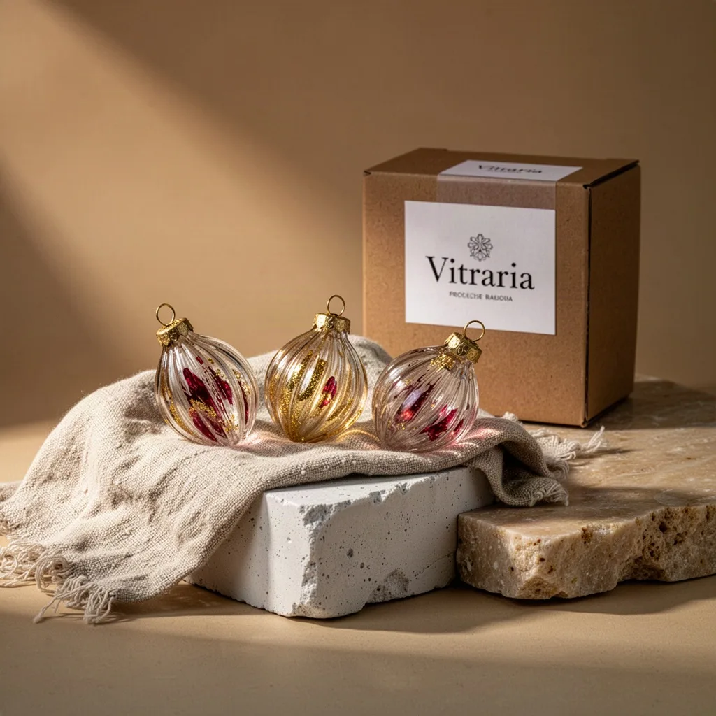 Vitraria Fluted Soda-Lime Glass Bauble Set
